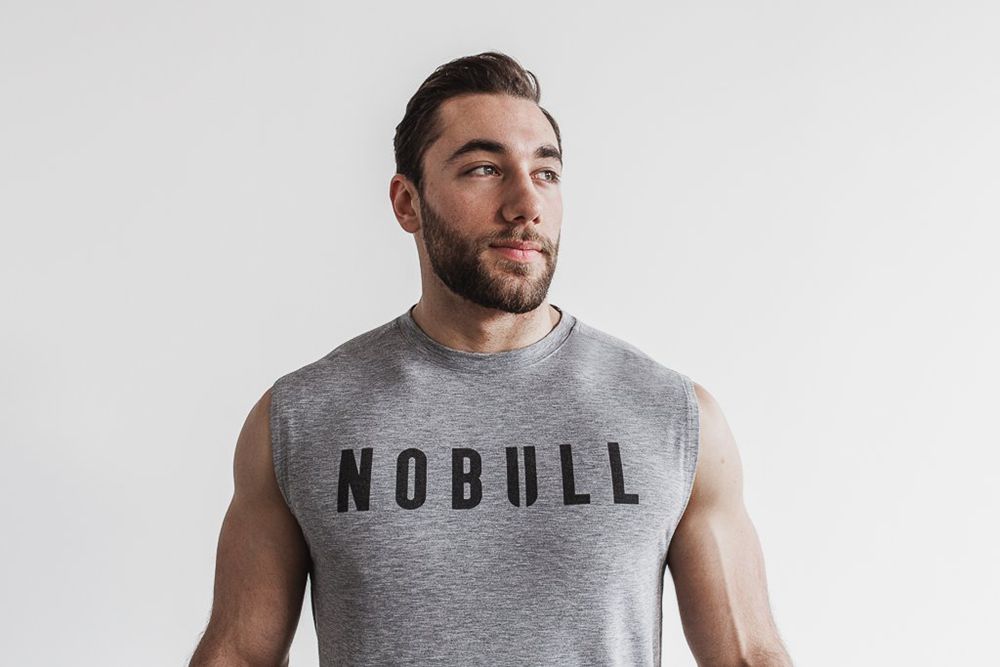 NOBULL Majice Muške - Nobull Bez rukava Sive (582170-NBD)